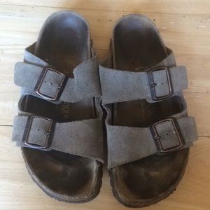 Birkenstock Tan Suede Arizona Sandals